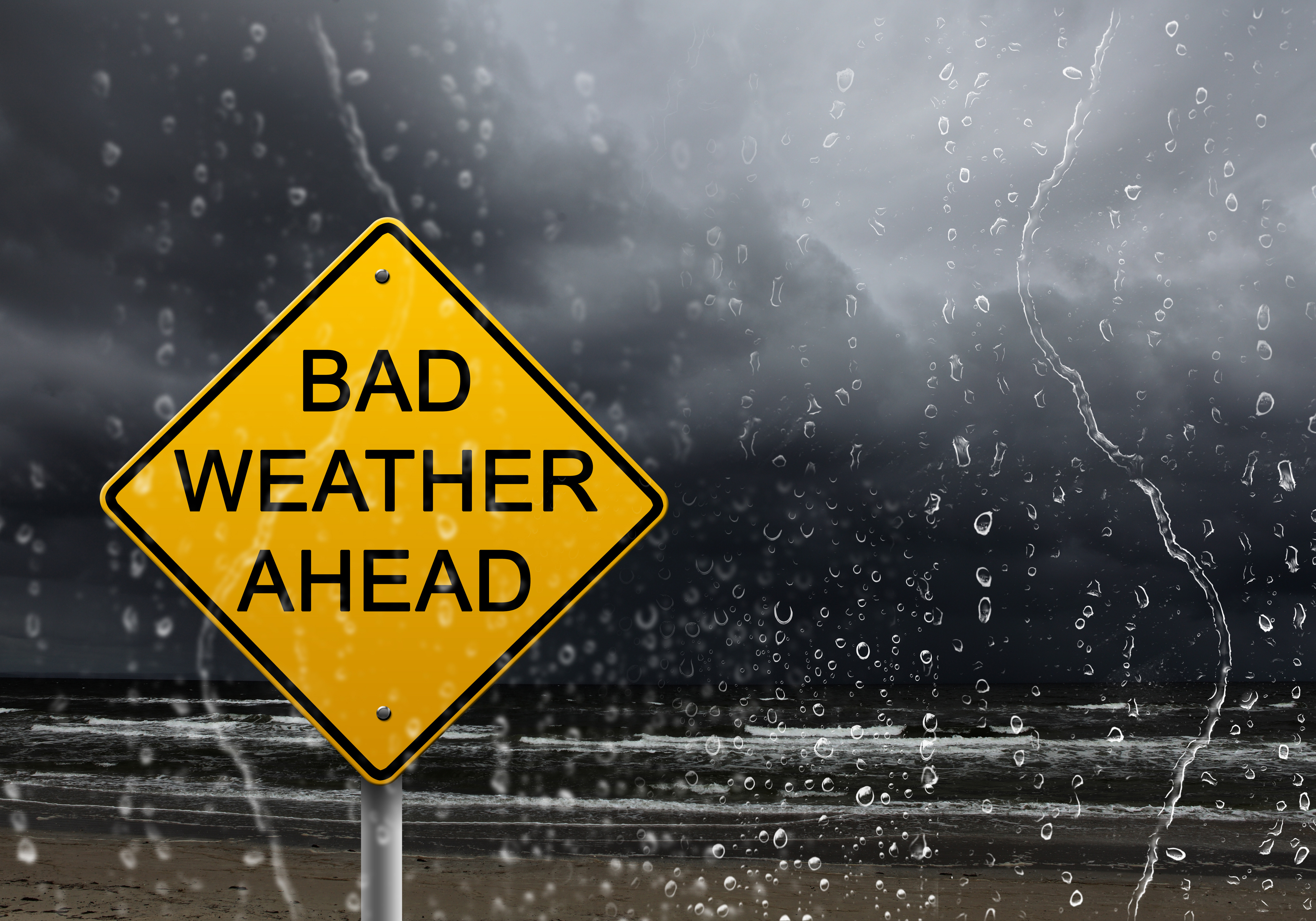 sign: bad weather ahead